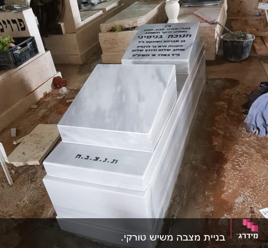 מצבות עם כתובות בעברית בבית קברות